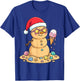 Cute Sand Snowman Santa Hat Christmas in July T-Shirt - T-Shirt | Royal