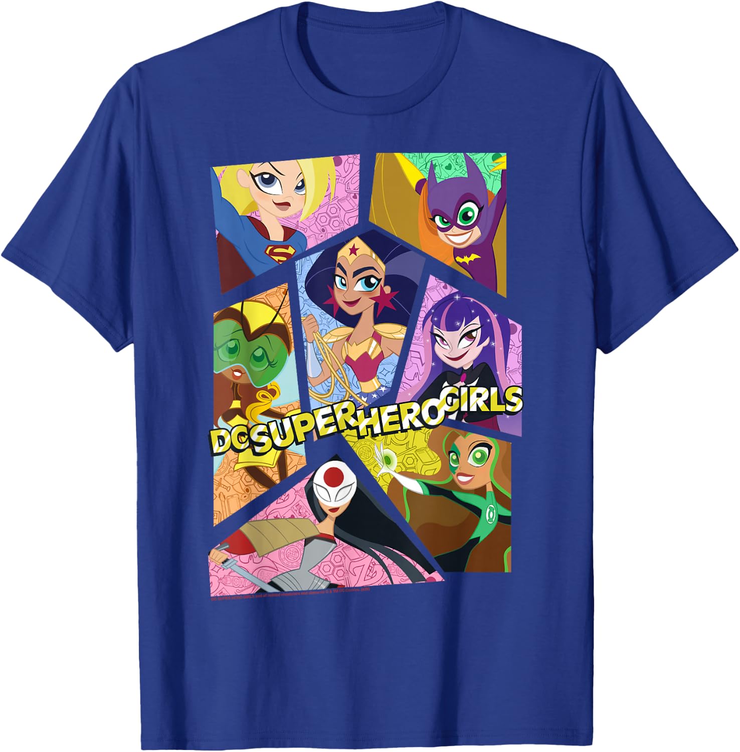 DC Comics Super Hero Girls Group Collage T-Shirt - T-Shirt | Royal