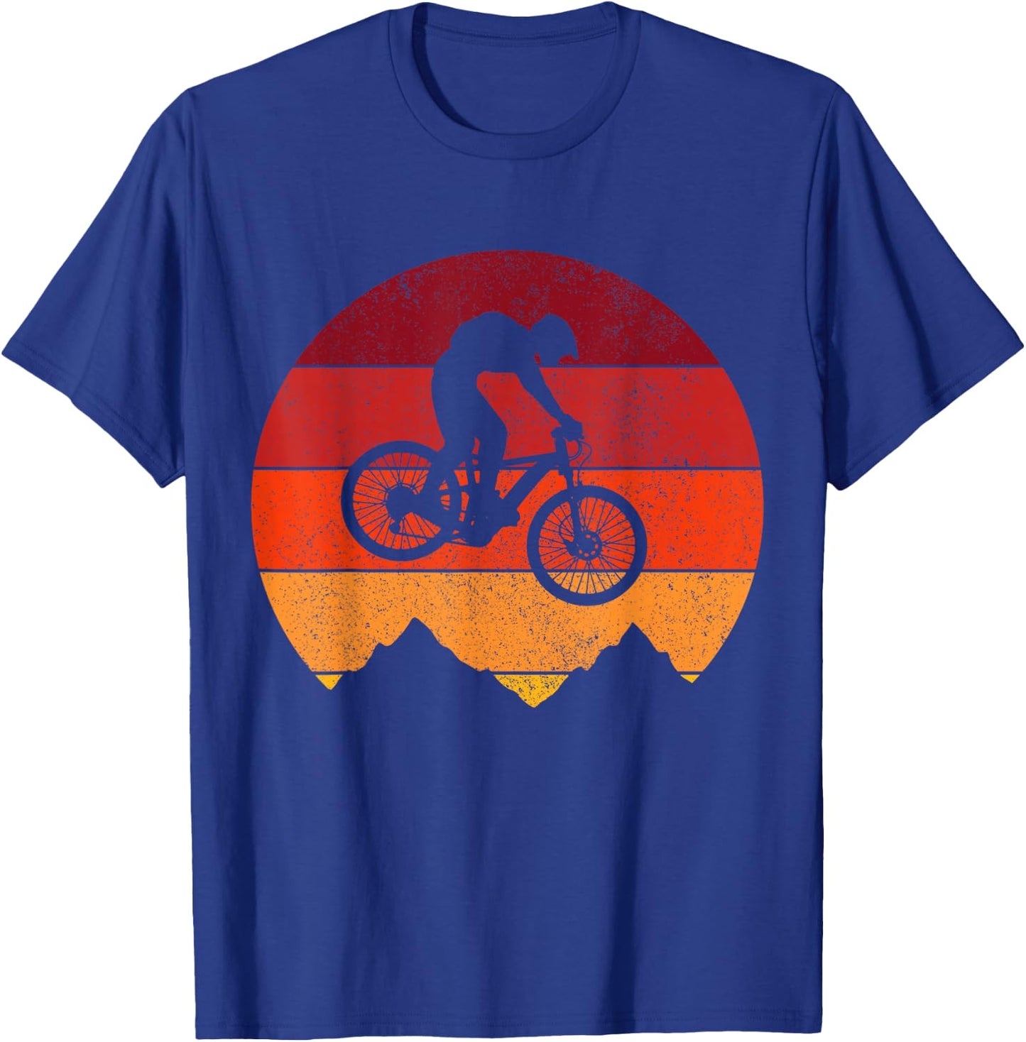 Mountain Bike Vintage Retro MTB Downhill Biking Biker T-Shirt - T-Shirt | Royal