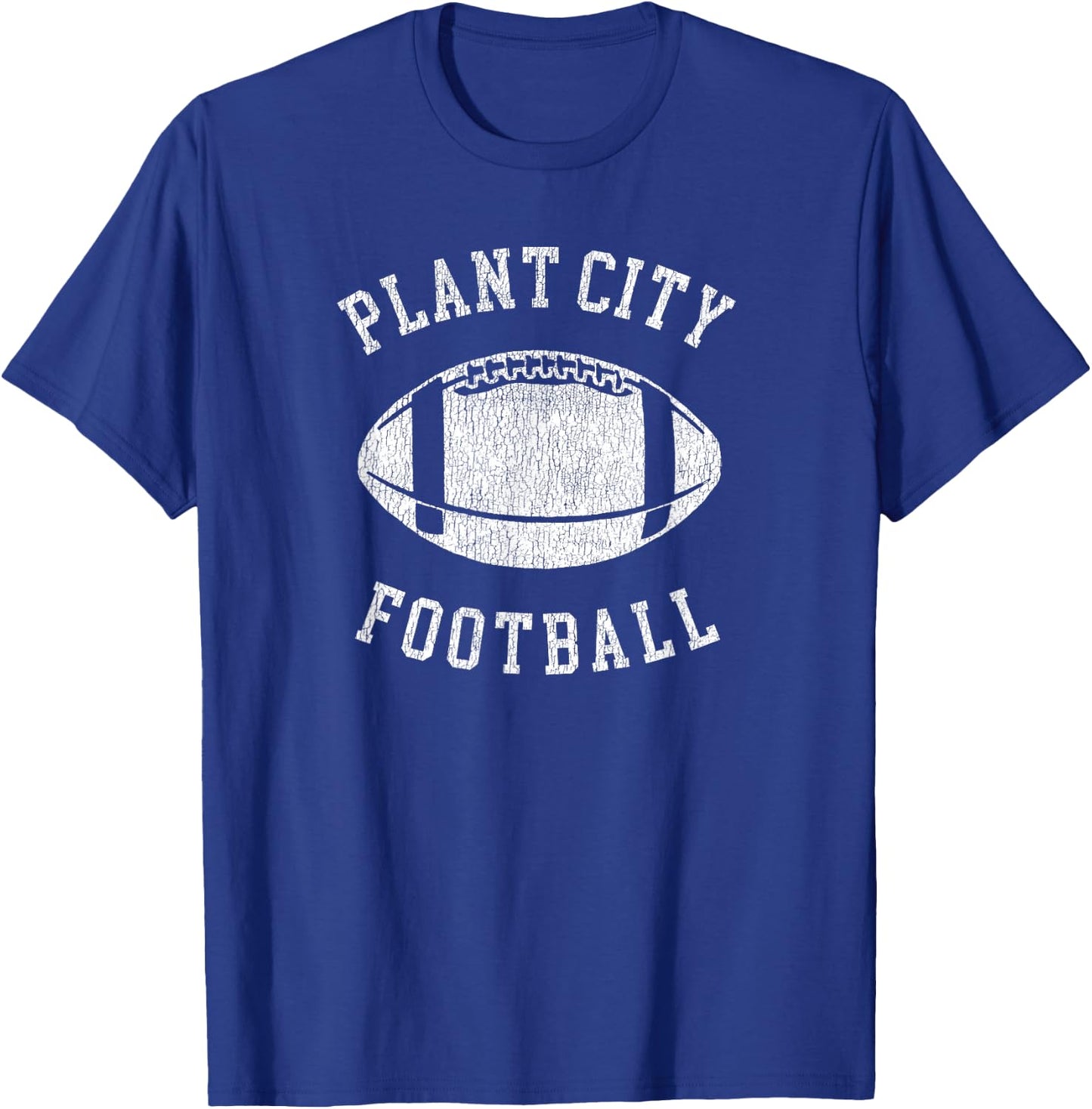 Plant City Football Distressed Vintage 80's Throwback T-Shirt - T-Shirt | Royal