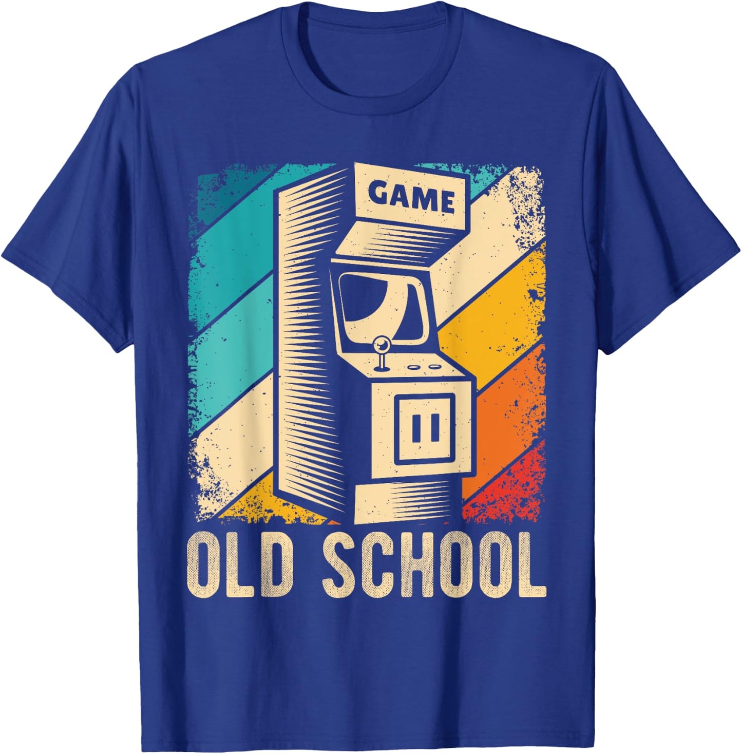 Game OLD SCHOOL Retro Arcade Game Gaming Gamer , Black, S T-Shirt - T-Shirt | Royal