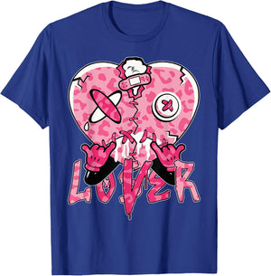 Funny Pink Loser Lover Pink Drip Heart Leopard Women T-Shirt - T-Shirt | Royal