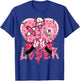 Funny Pink Loser Lover Pink Drip Heart Leopard Women T-Shirt - T-Shirt | Royal