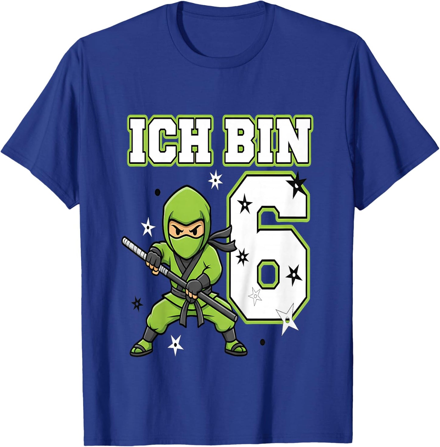 Ich Bin 6 Ninja Geburtstag 6 Jahre Junge Karate T-Shirt - T-Shirt | Royal
