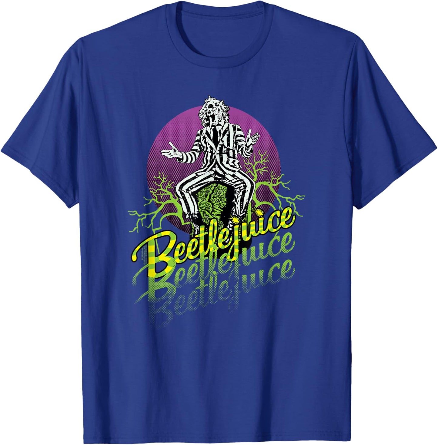 Beetlejuice Purple Circle , black, s T-Shirt - T-Shirt | Royal