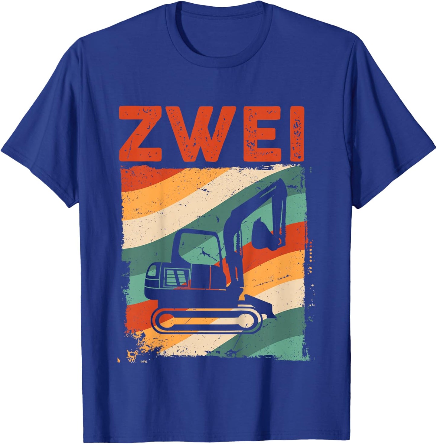 Bagger 2 Jahre | Baustelle | 2. Geburtstag Junge Bagger T-Shirt - T-Shirt | Royal