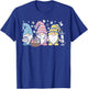 Nurse Gnomes Stethoscope Eggs Easter Scrub RN ICU Women T-Shirt - T-Shirt | Royal