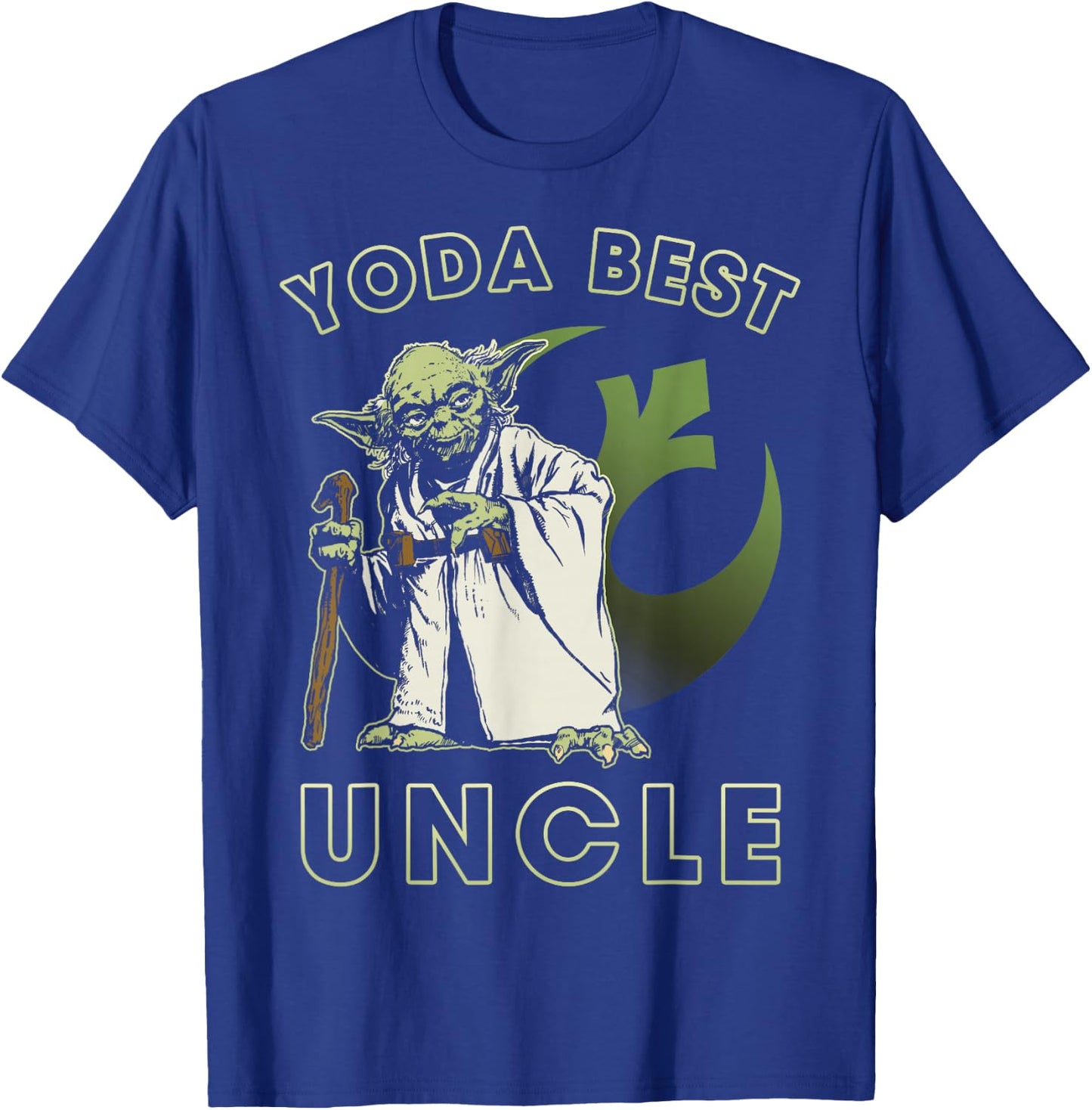 Star Wars Yoda Best Uncle Rebel Logo T-Shirt - T-Shirt | Royal