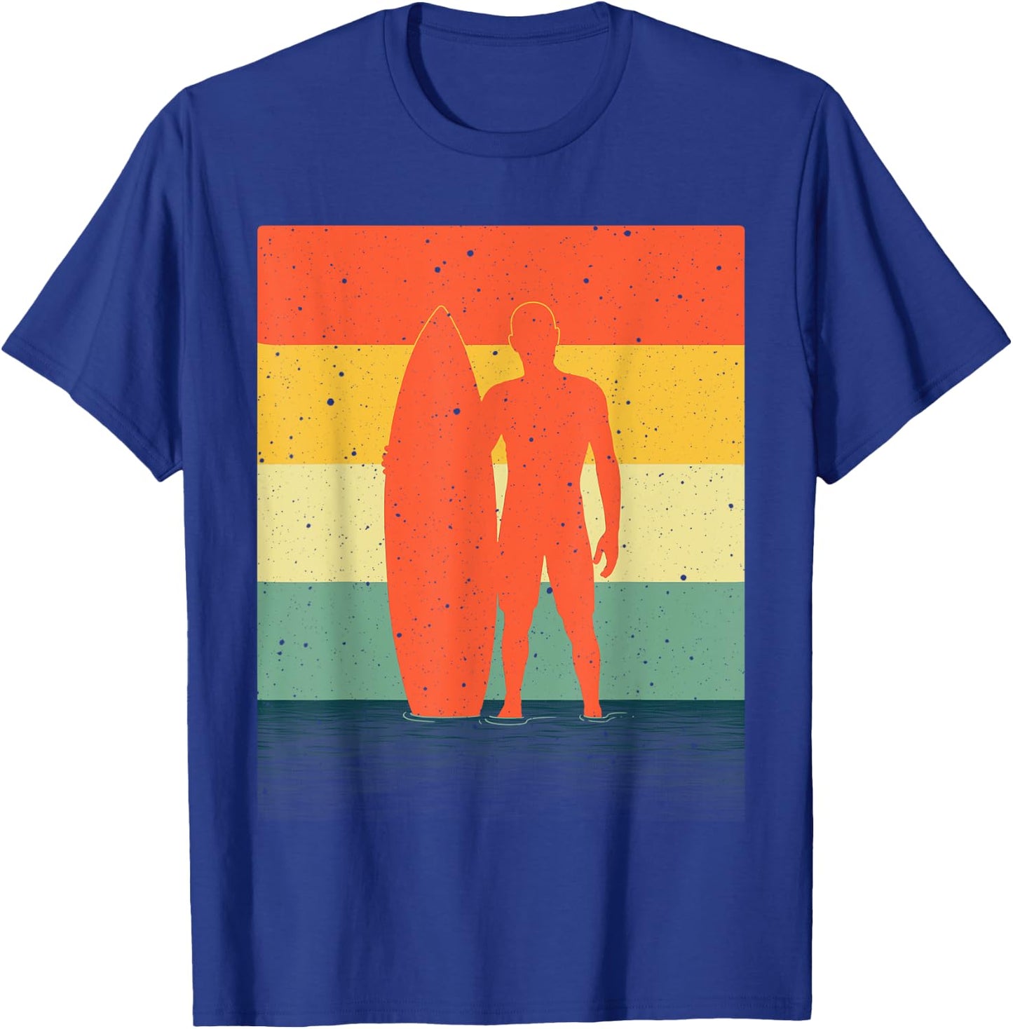 Cool Surfer Boys Retro Surfboard Beach Summer Sunset T-Shirt - T-Shirt | Royal