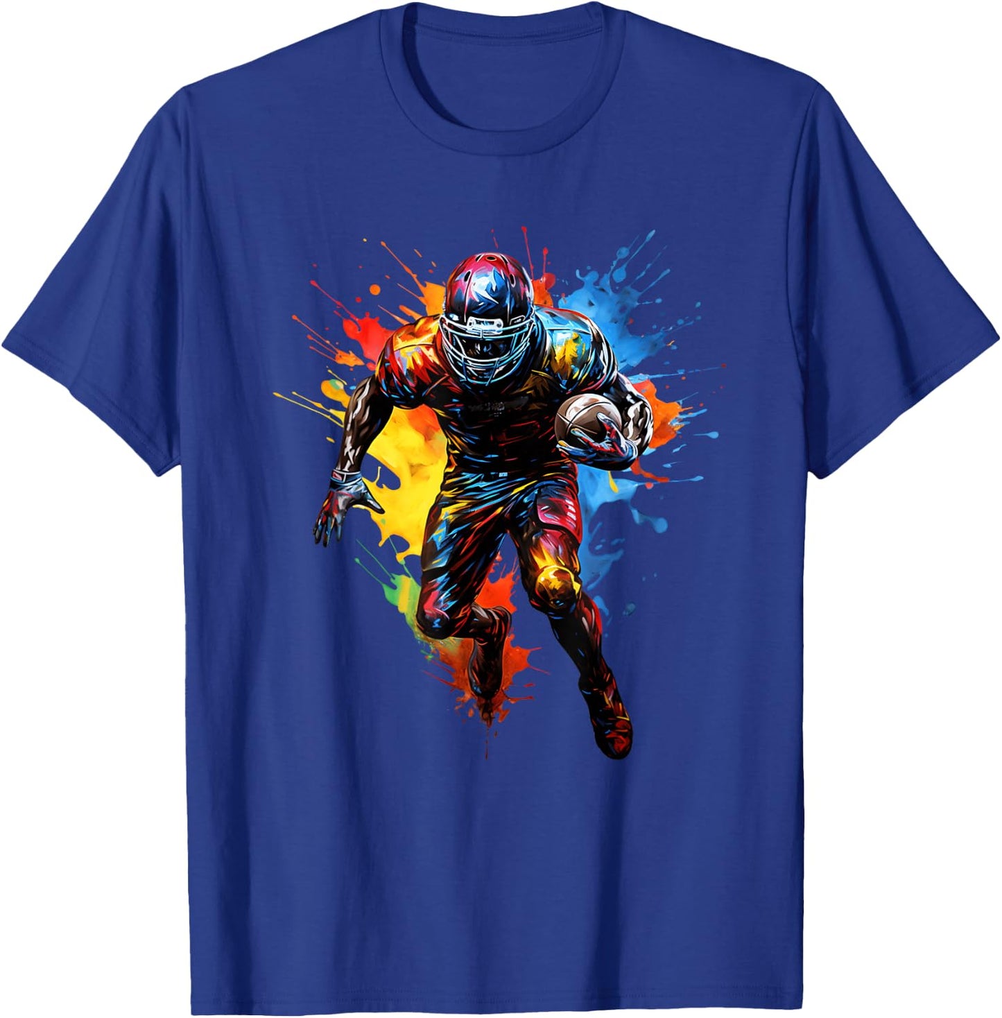 American Football Player Colour T-Shirt - T-Shirt | Royal
