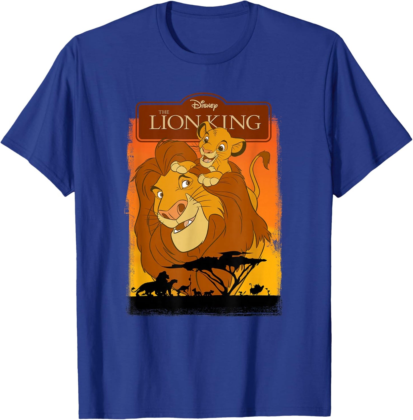 The Lion King Simba and Mufasa , black T-Shirt - T-Shirt | Royal