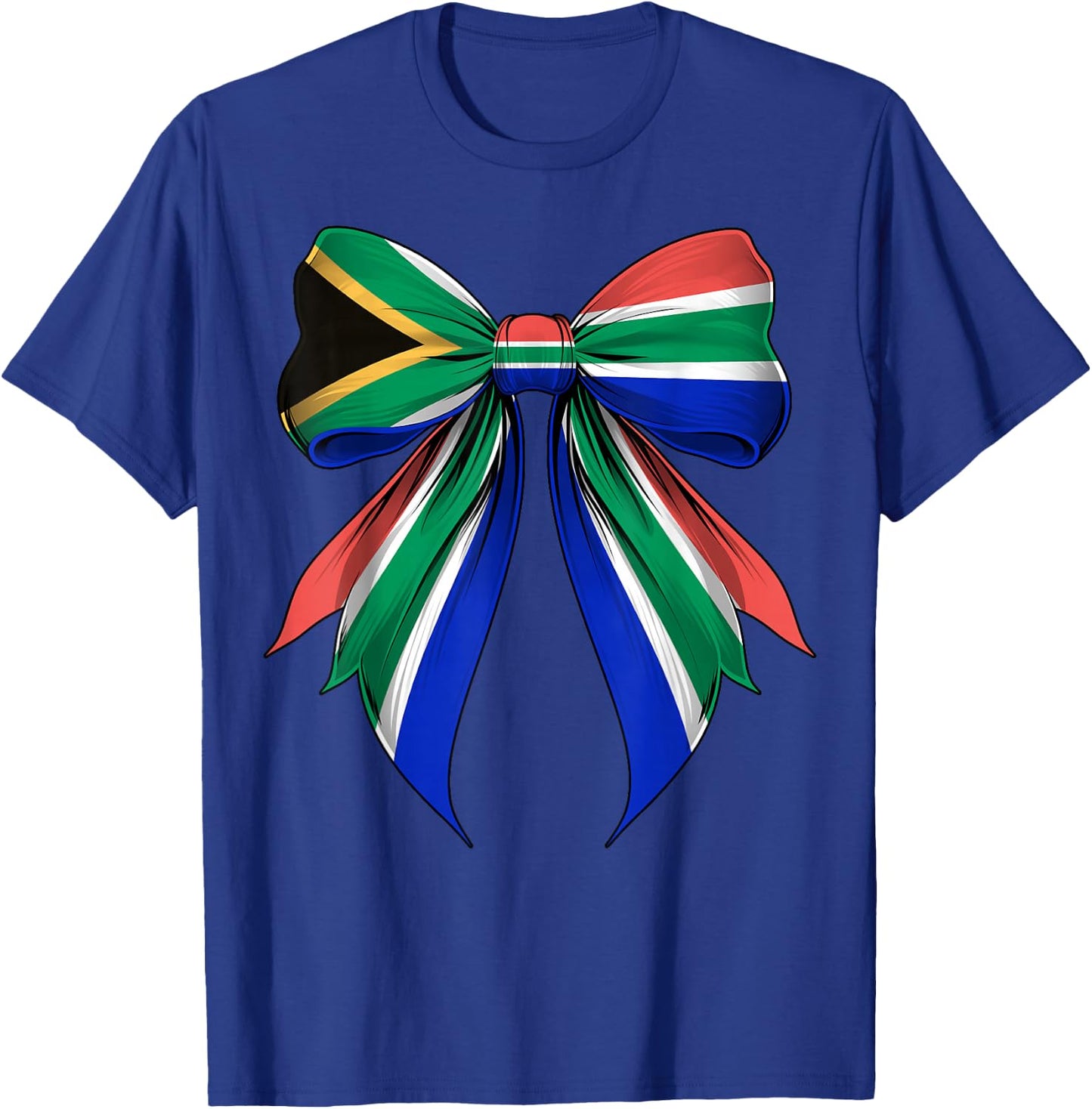 South Africa Flag South African Pride Coquette Ribbon T-Shirt - T-Shirt | Royal