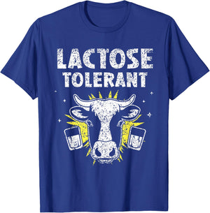 Lactose Tolerant Humor Milk Intolerant Lactose Tolerant T-Shirt - T-Shirt | Royal