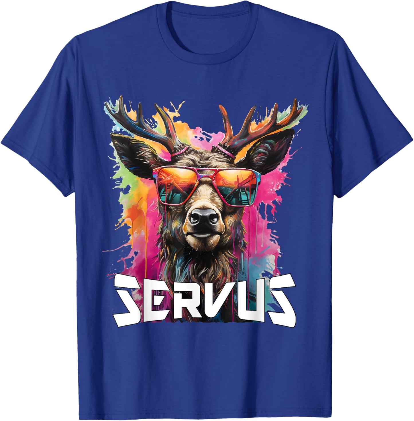 Servus Trachtenshirt Trachten Tracht Hirsch Tirol & Bayern T-Shirt - T-Shirt | Royal