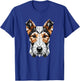 Geometric Art Wire Fox Terrier Wire Hair Fox T-Shirt - T-Shirt | Royal