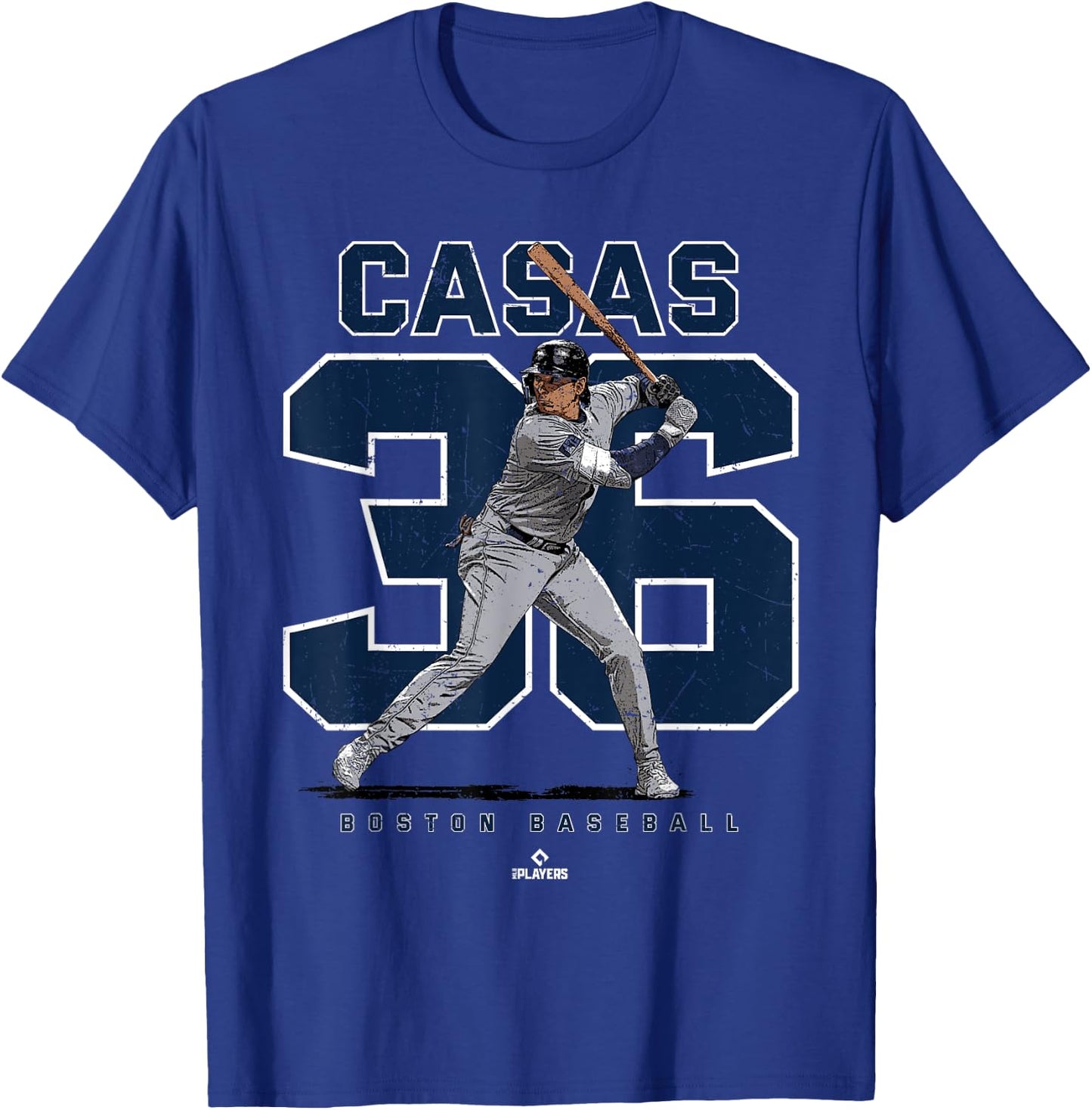Number and Portrait Triston Casas Boston MLBPA T-Shirt - T-Shirt | Royal