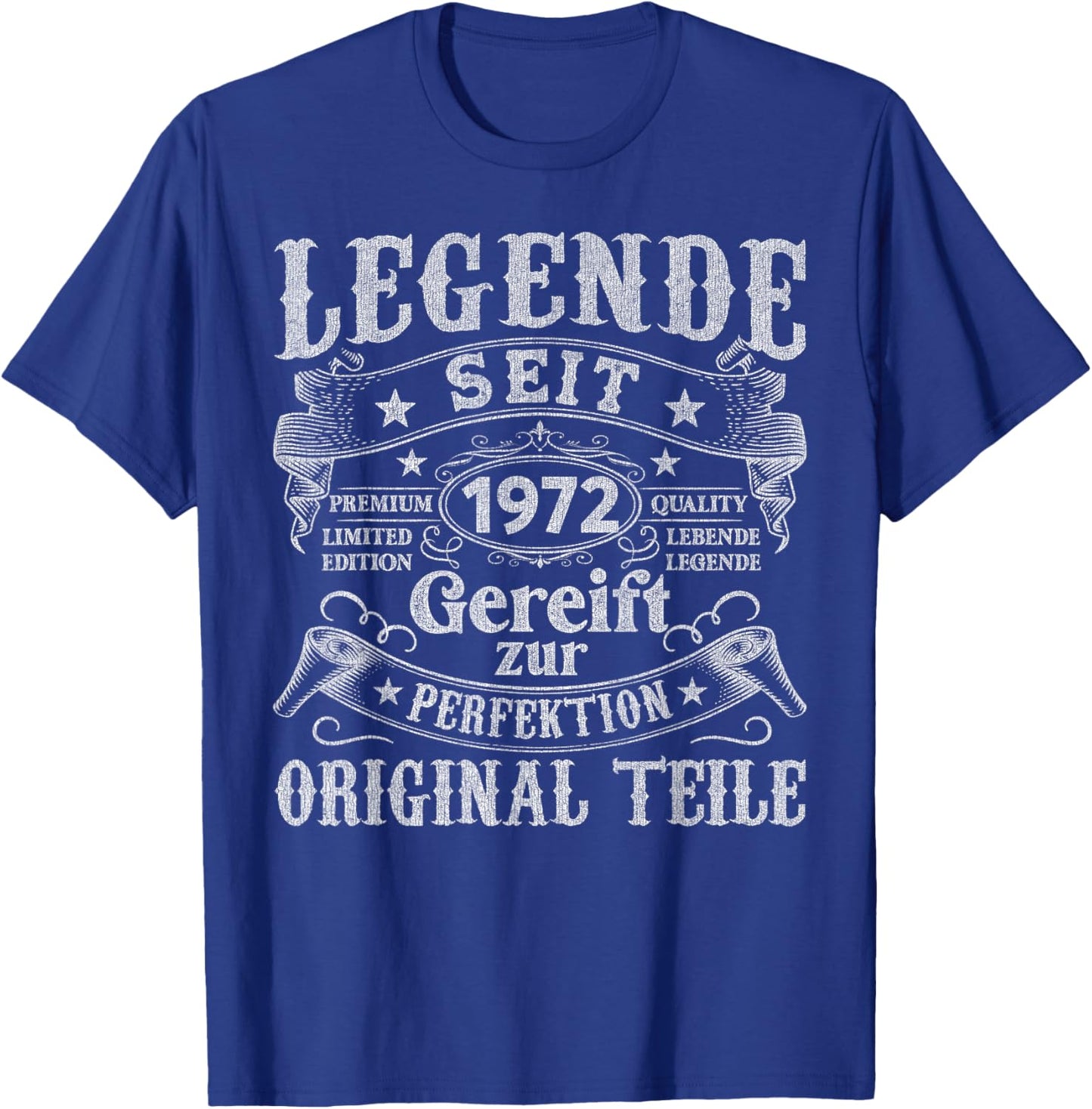 52. Geburtstag Mann Frau 52 Jahre 1972 Deko Lustig Geschenk T-Shirt - T-Shirt | Royal