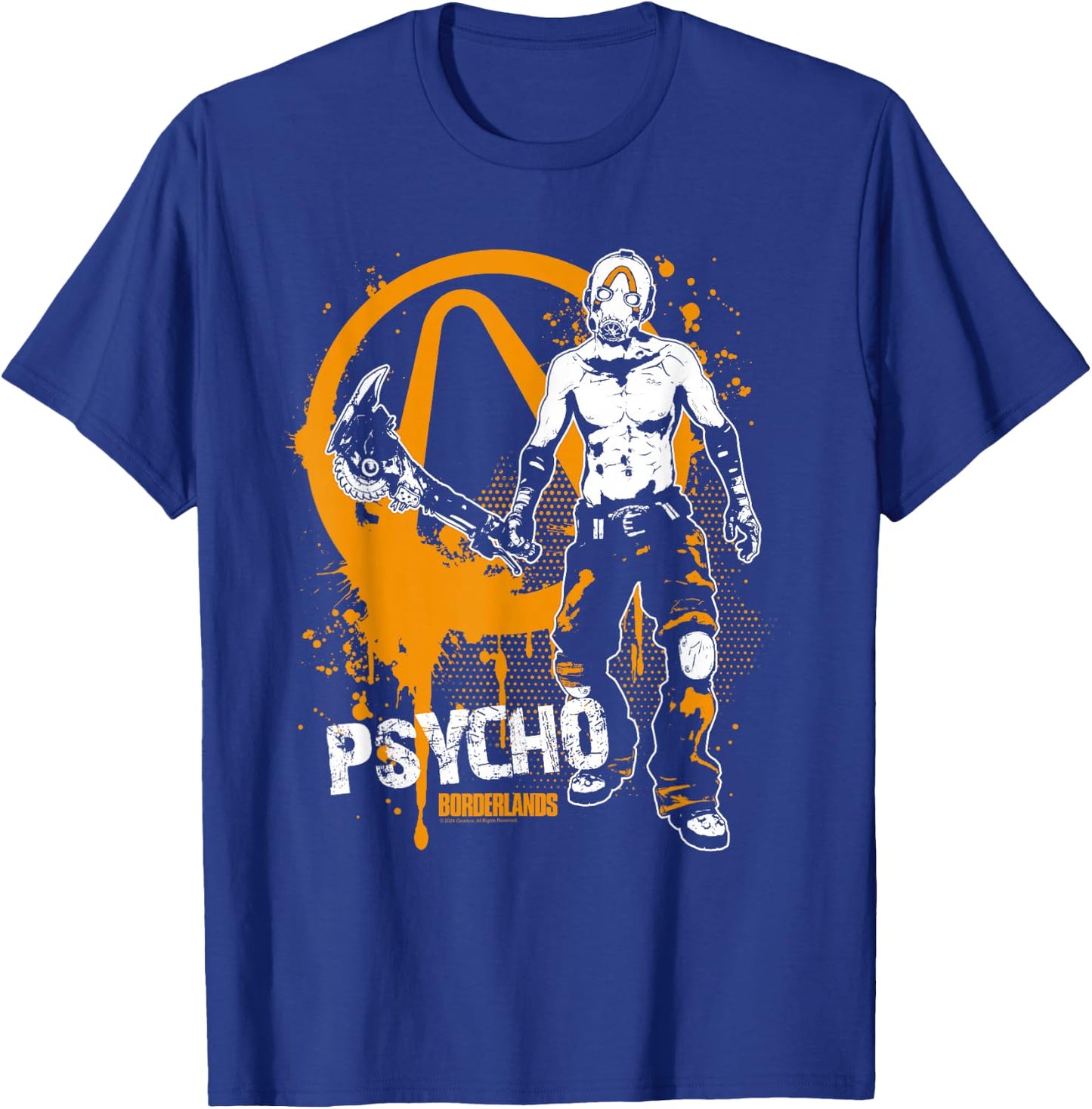 Borderlands Psycho Graffiti Symbol Gaming T-Shirt - T-Shirt | Royal