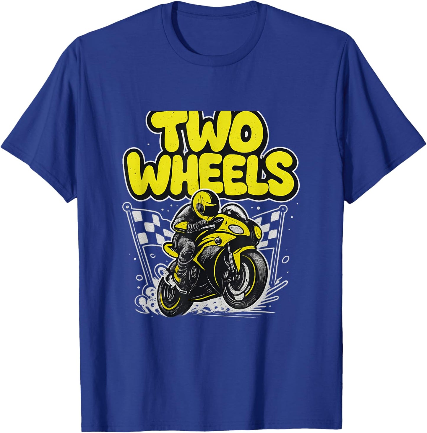 2 Roues Jaune Fluo Noir Moto Graffiti Art T-Shirt - T-Shirt | Royal
