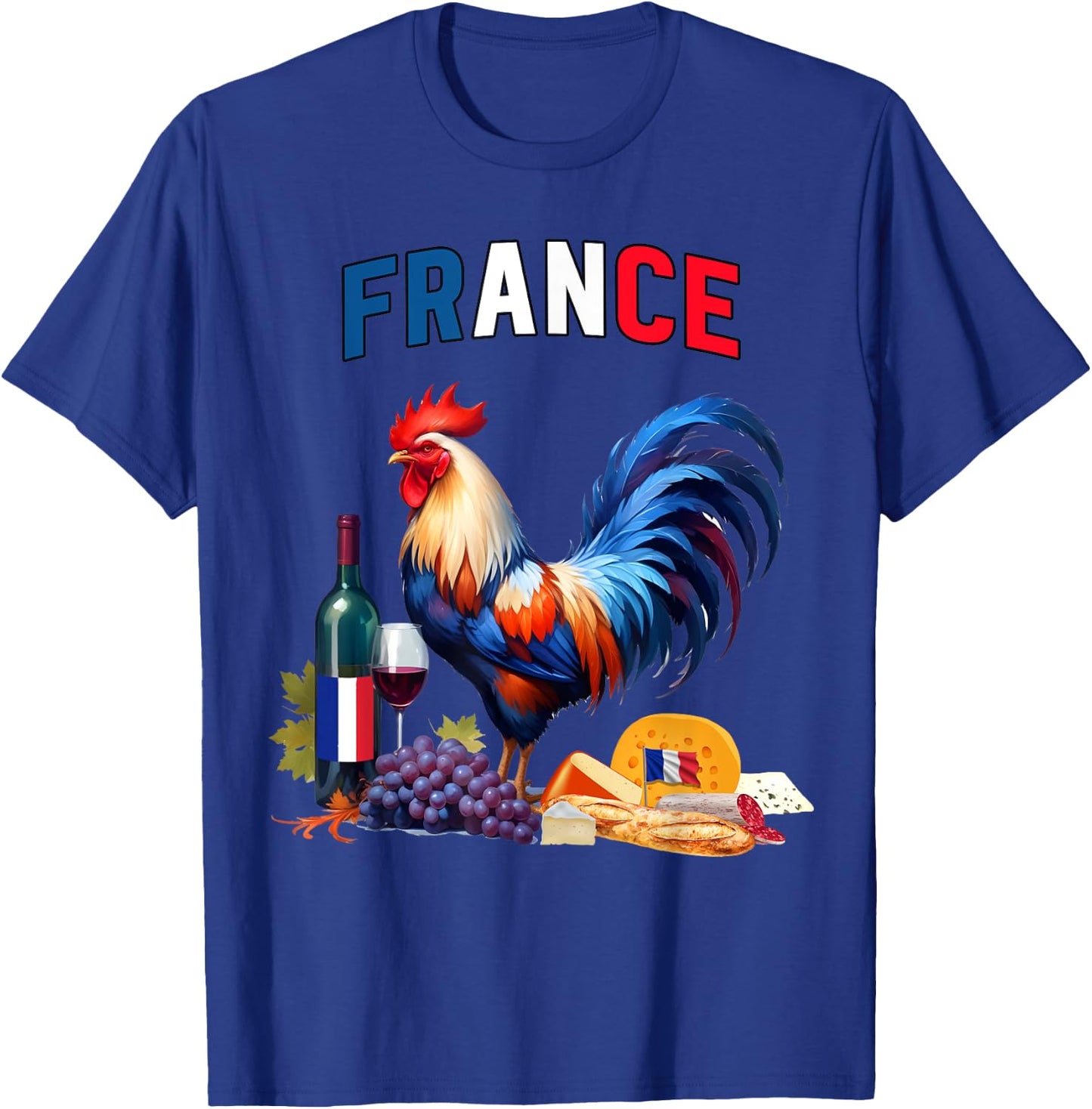 Flag France Tricolour Tradition Terroir Honor Respect , Blue, S T-Shirt - T-Shirt | Royal