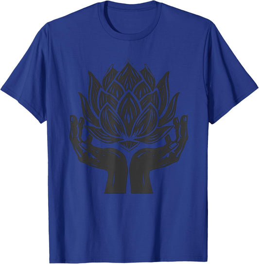 Meditation Mandala Hand Zen Buddha Spiritual Buddhist T-Shirt - T-Shirt | Royal