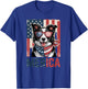 US Flag Merica Border Collie 4th of July T-Shirt - T-Shirt | Royal