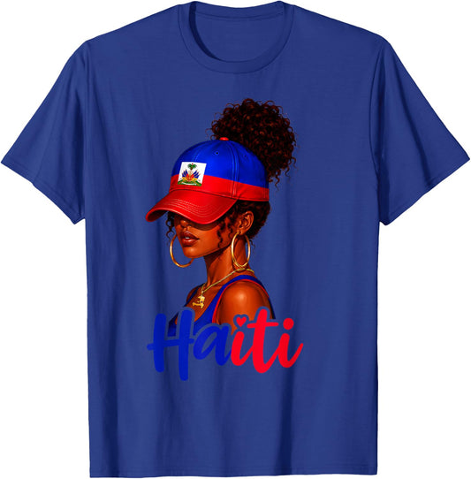 Haiti Flag Haitian Pride Men Women Kids Vintage 2026 T-Shirt - T-Shirt | Royal
