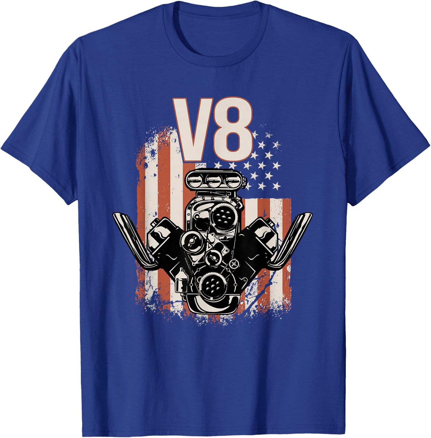 V8 American Muscle Car , black T-Shirt - T-Shirt | Royal
