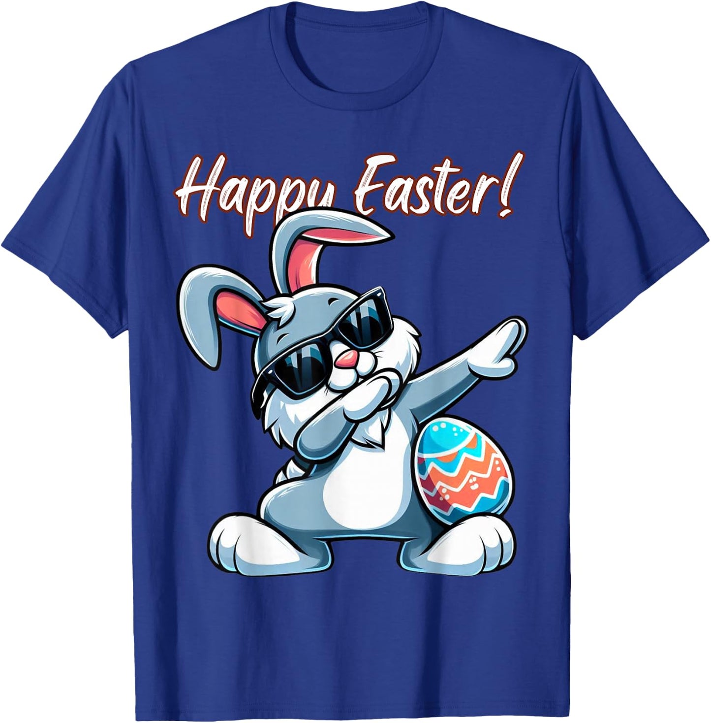 Dabbing Rabbit Easter Eggs Dab Boys Girls Kids Bunny T-Shirt - T-Shirt | Royal