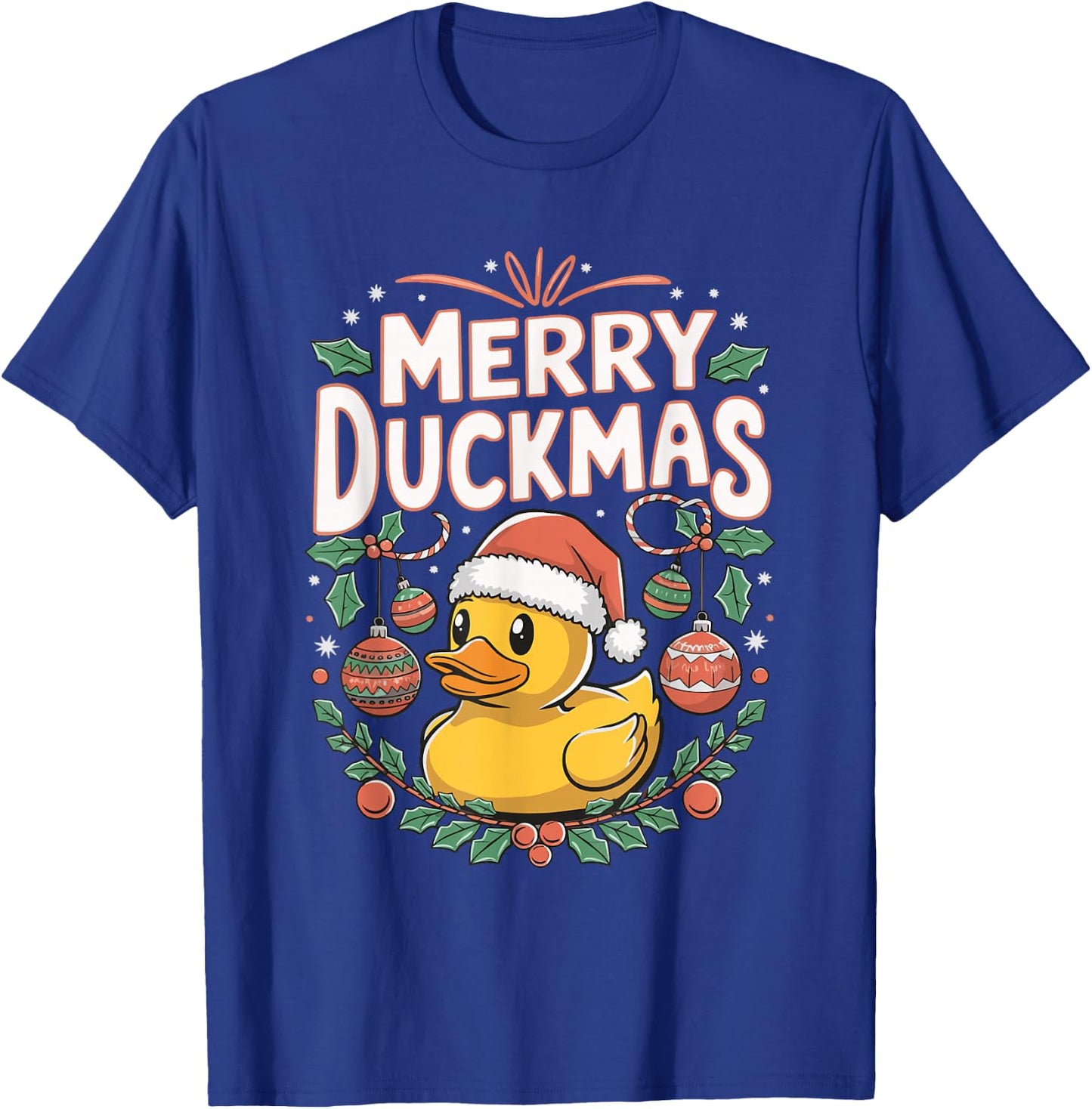 Merry Duckmas Christmas Rubber Duck T-Shirt - T-Shirt | Royal