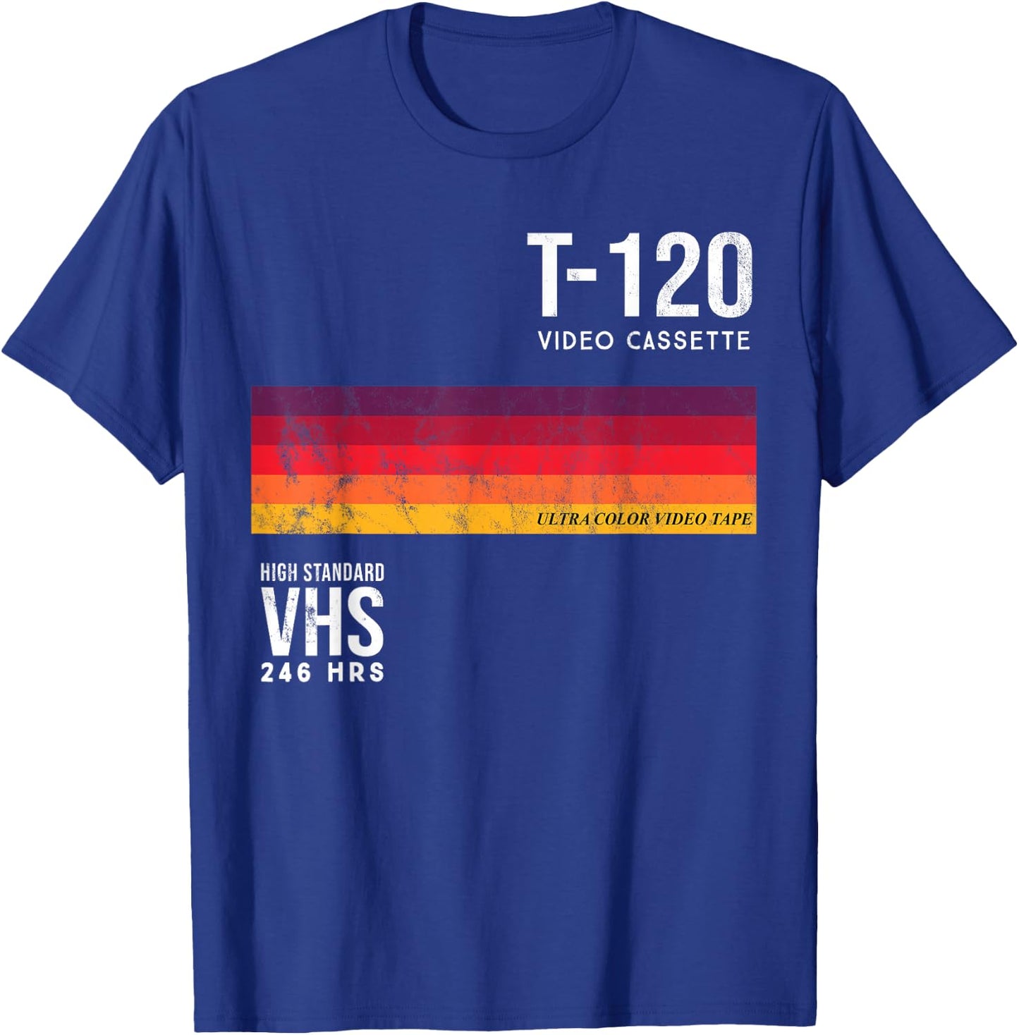 Vintage 80s VHS video cassette tape , Black, S T-Shirt - T-Shirt | Royal