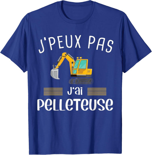 Excavator Gift Building I Can Not I Excavator , Black, S T-Shirt - T-Shirt | Royal
