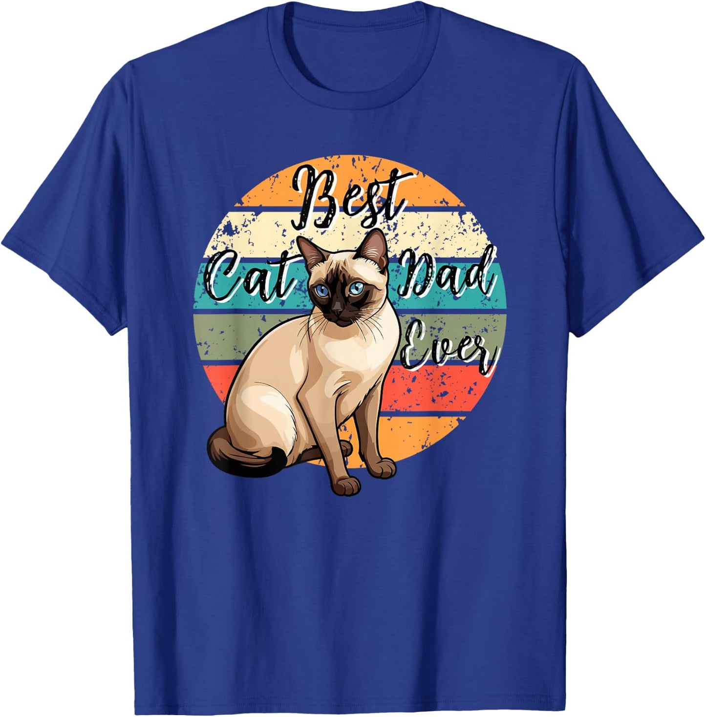 Best Cat Dad Ever Siamese Dad Siamese Cat Owner T-Shirt - T-Shirt | Royal