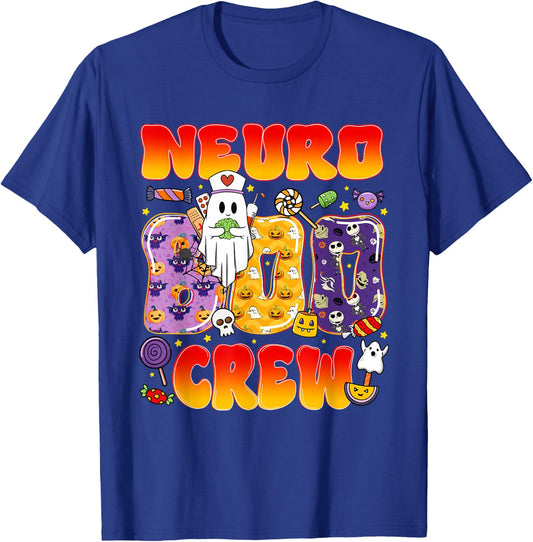 Neuro Boo Crew Neuro Nurse Funny Halloween T-Shirt - T-Shirt | Royal