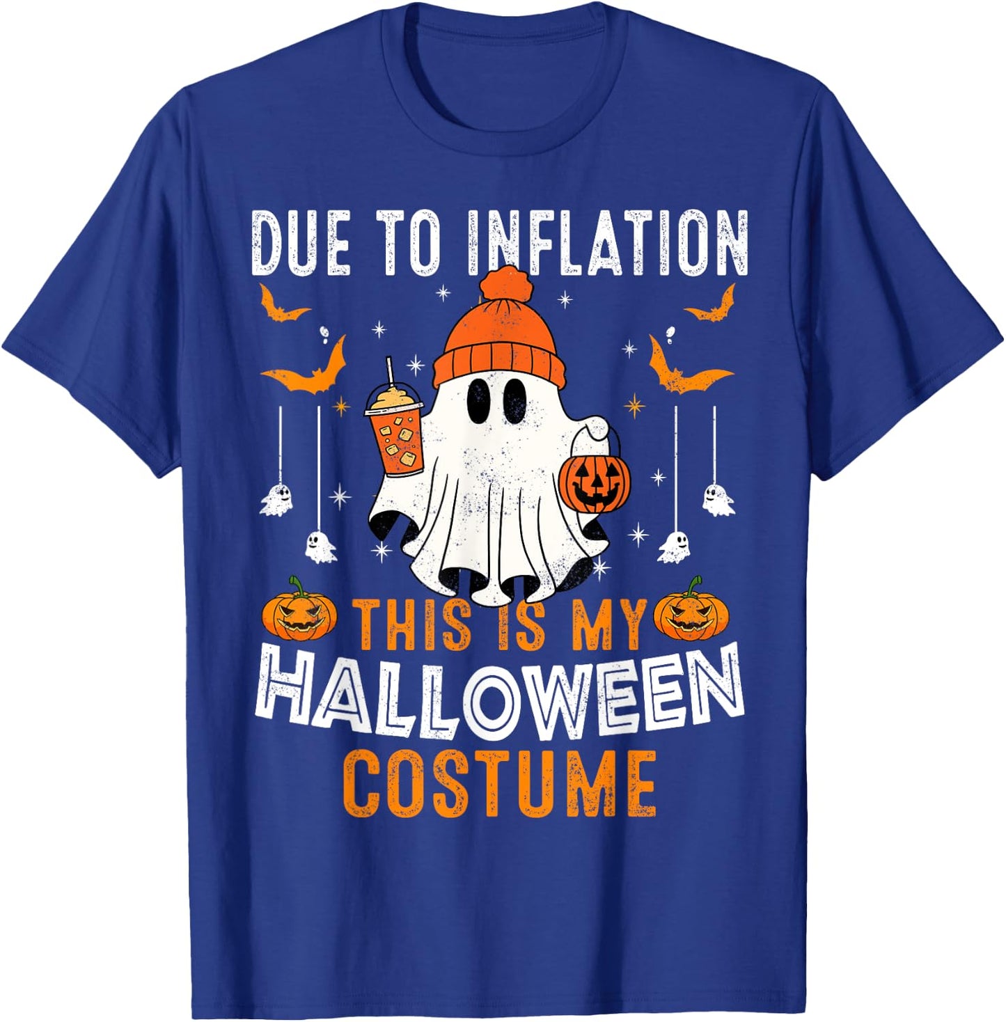 Due To Inflation This Is My Halloween Costume Funny Pumpkins T-Shirt - T-Shirt | Royal