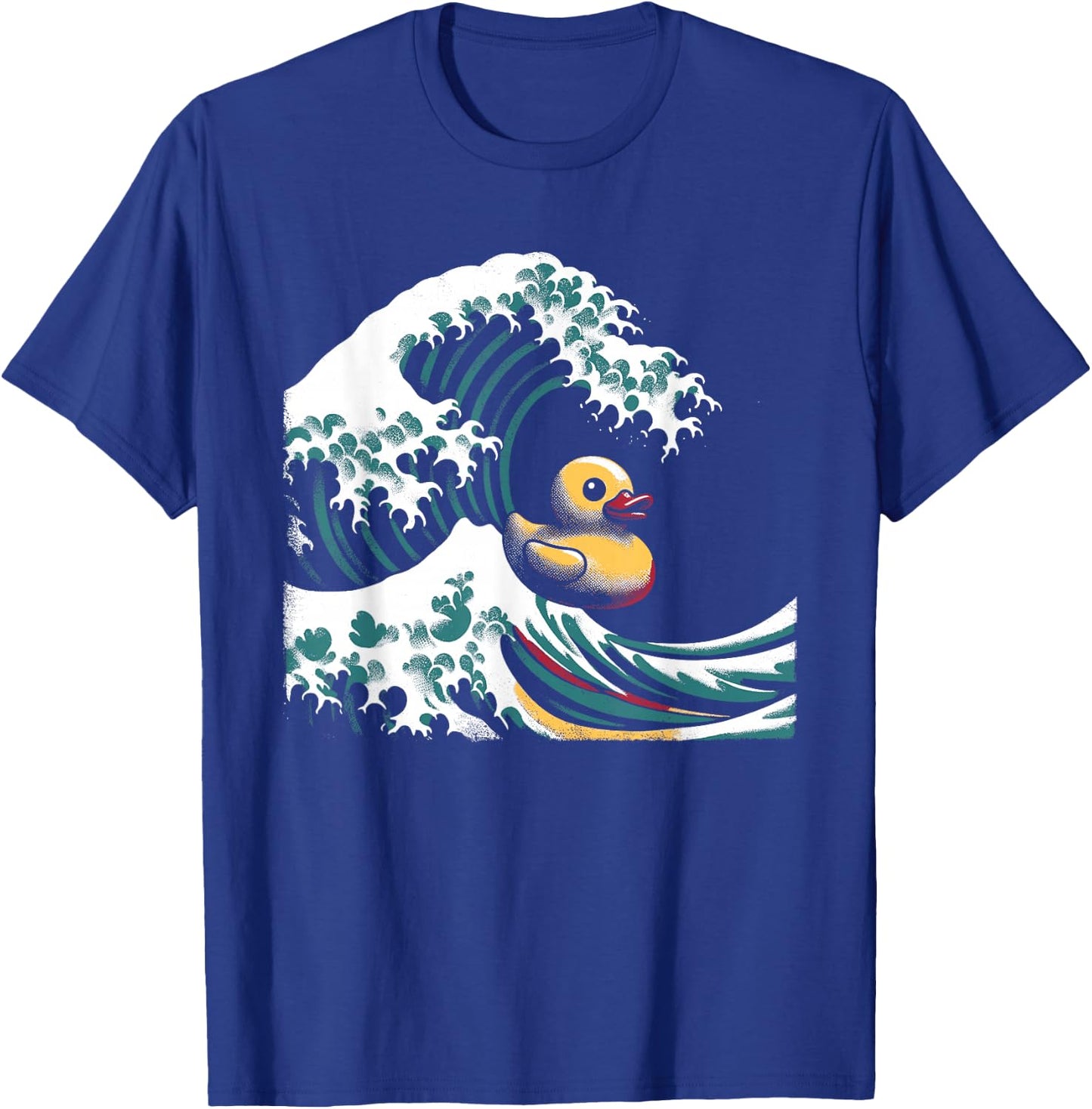 Rubber Duck Great Wave - Retro Kanagawa Wave Duck Lover T-Shirt - T-Shirt | Royal