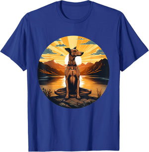 Greyhound Dog Meditation Yoga Men Women Girls Kids T-Shirt - T-Shirt | Royal