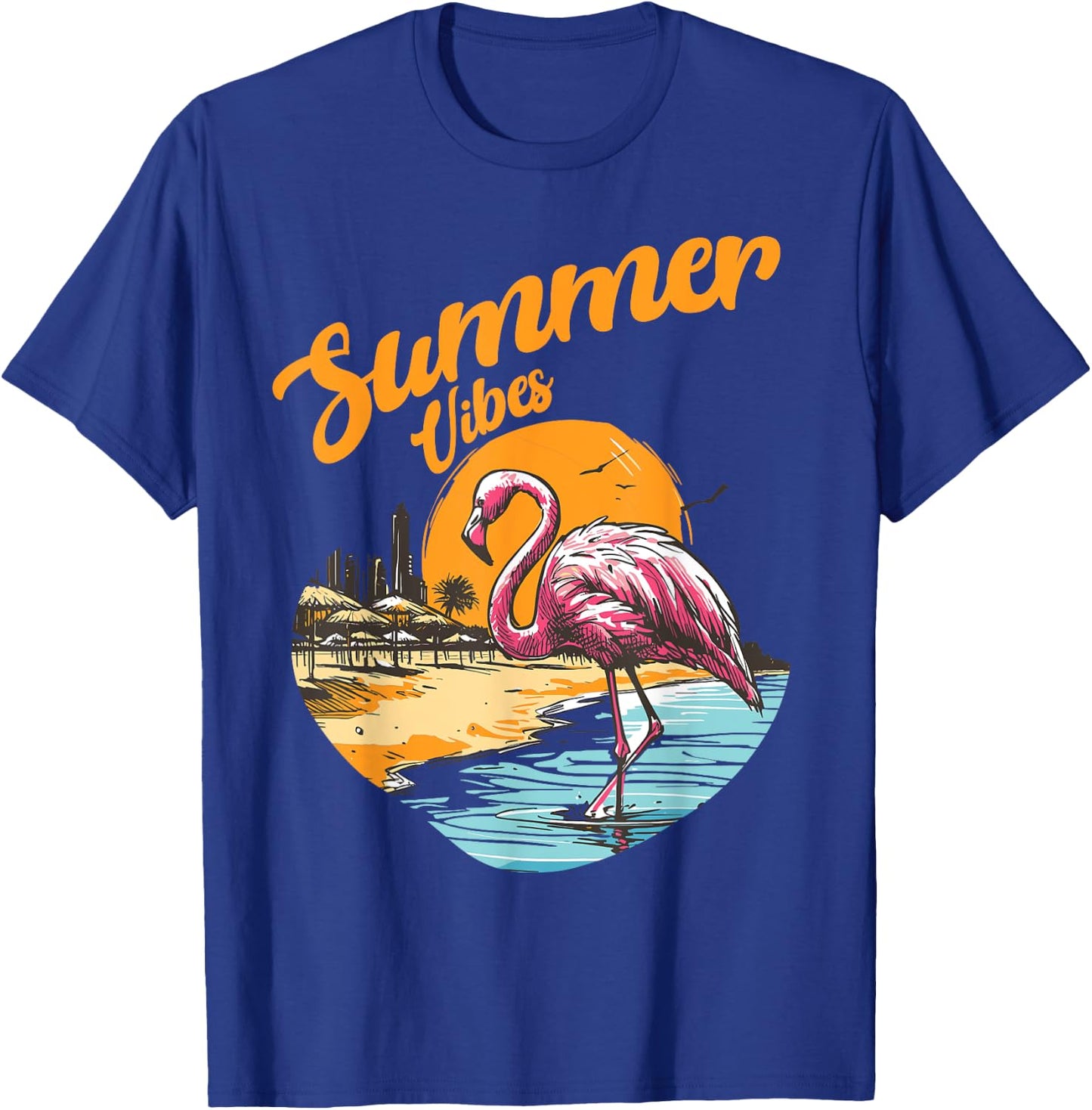 Summer Vibes Vintage Retro 70's Beach Vacation Cute Women's T-Shirt - T-Shirt | Royal