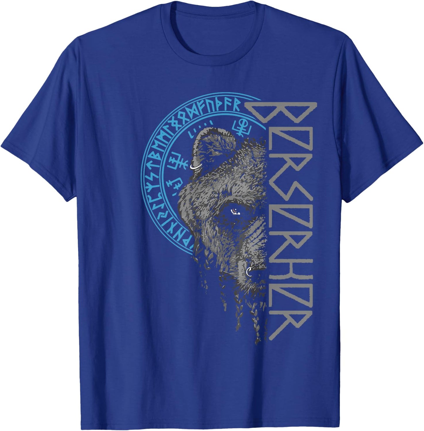 Berserker Bear Warrior Odin Runes Nordic Compass Viking , black T-Shirt - T-Shirt | Royal