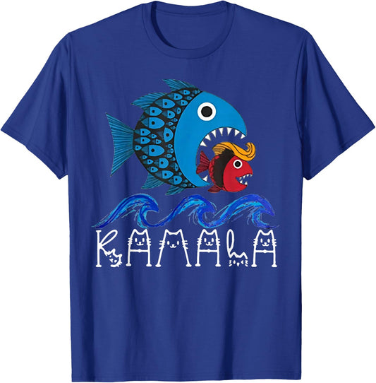 Kamala Fish Eat Fish T-Shirt - T-Shirt | Royal