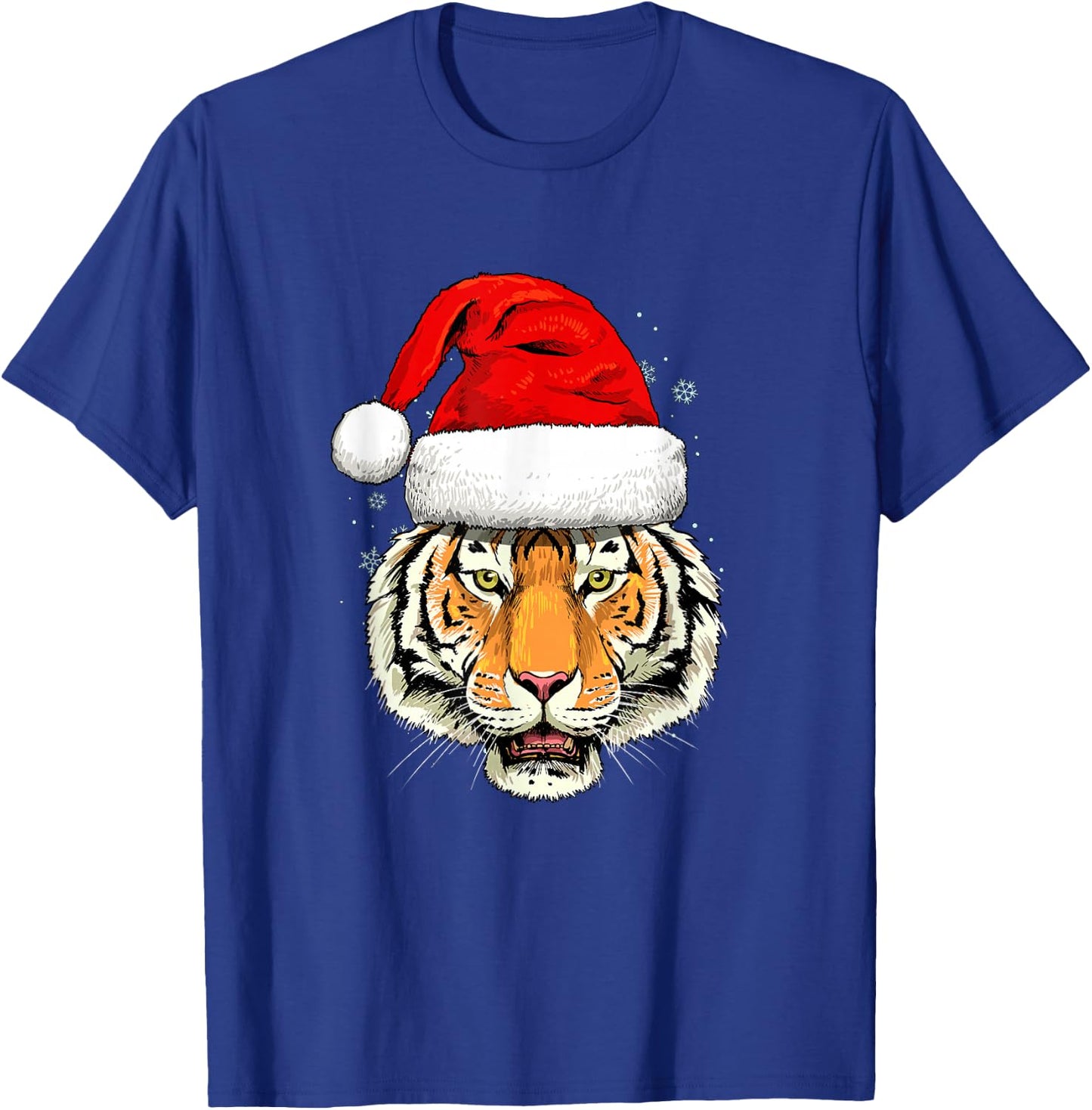 Christmas Shirt Santa Tiger Xmas Holiday Animal Tiger Lover T-Shirt - T-Shirt | Royal