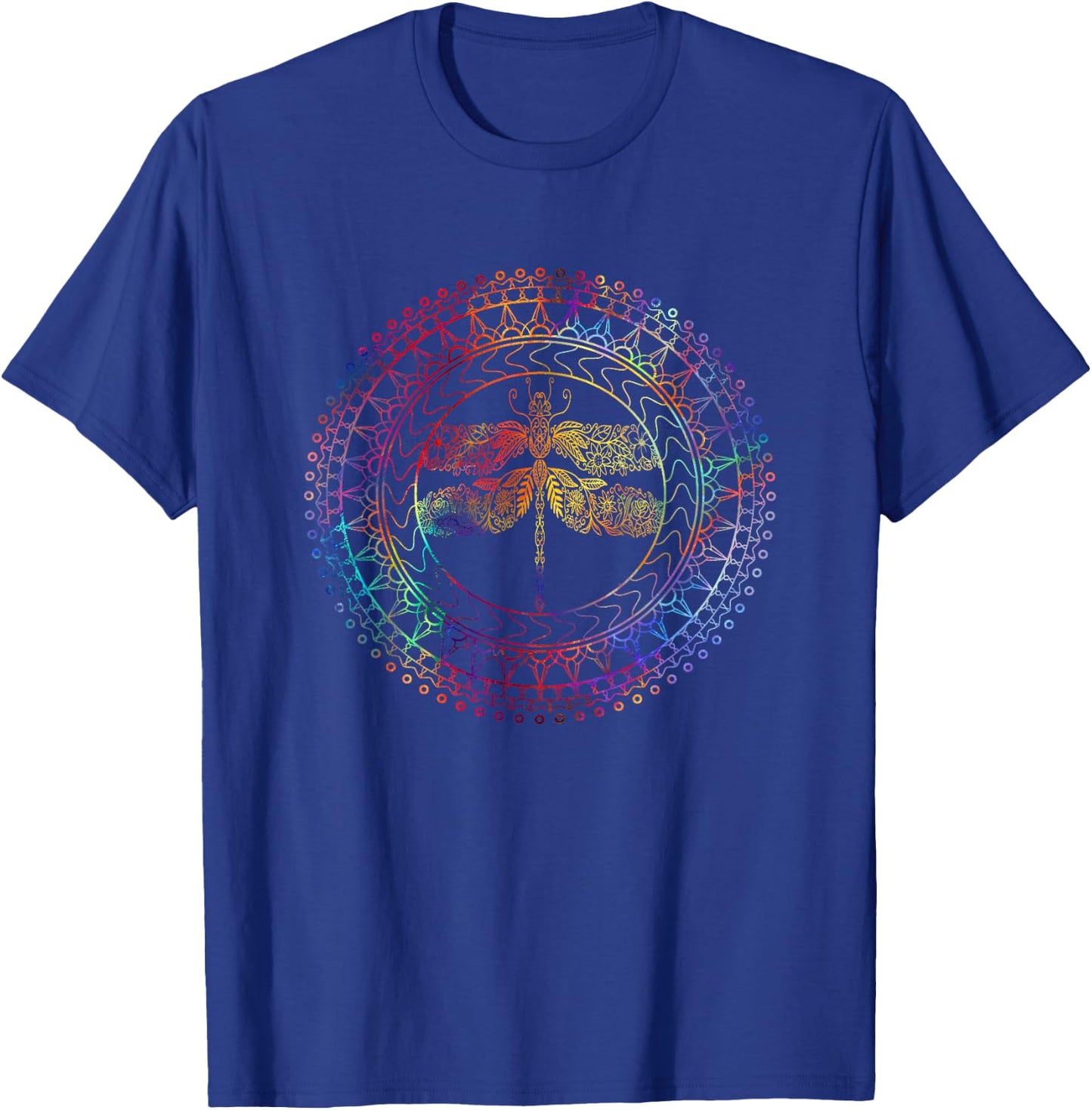Fuzzy Blindspot Women's Dragonfly Spirit Animal , Black, Small T-Shirt - T-Shirt | Royal