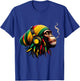 Jamaica Roots Reggae Chimpanzee Headphones Rastafari Monkey , black T-Shirt - T-Shirt | Royal