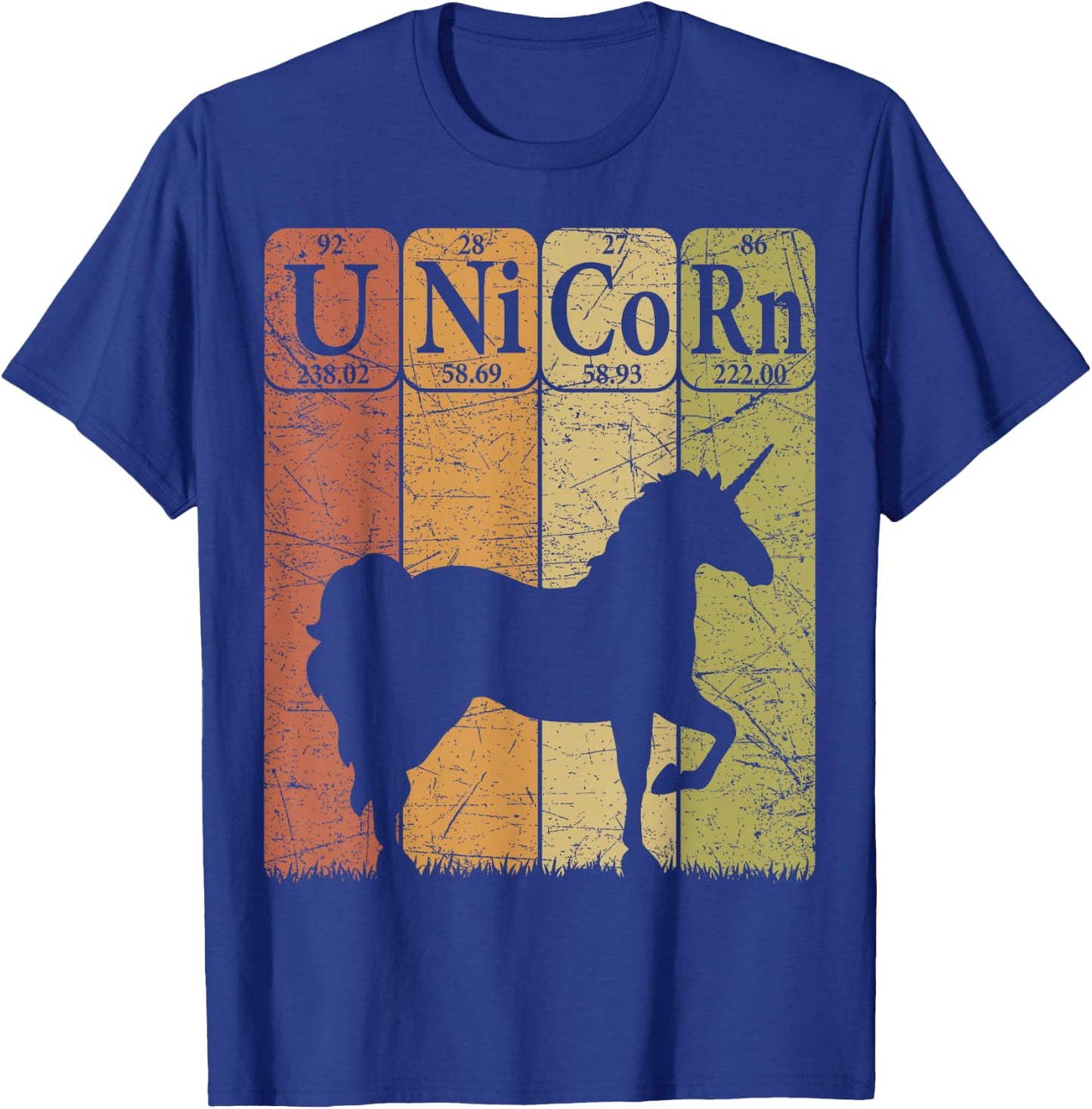 Unicorn Periodic Table Elements Unicorn Lover Nerdy T-Shirt - T-Shirt | Royal