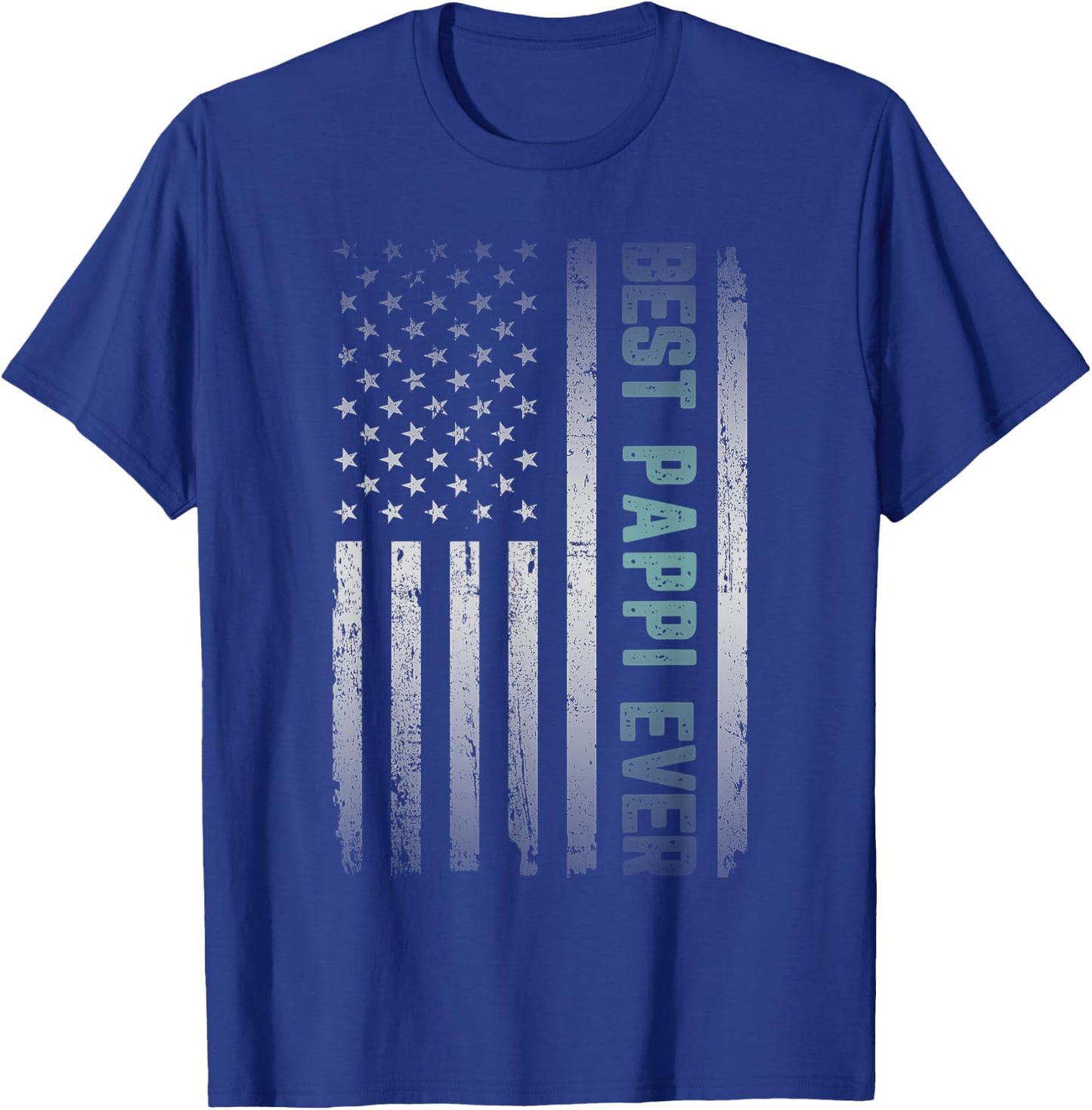 Best PAPPI Ever With US American Flag Father's Day T-Shirt - T-Shirt | Royal