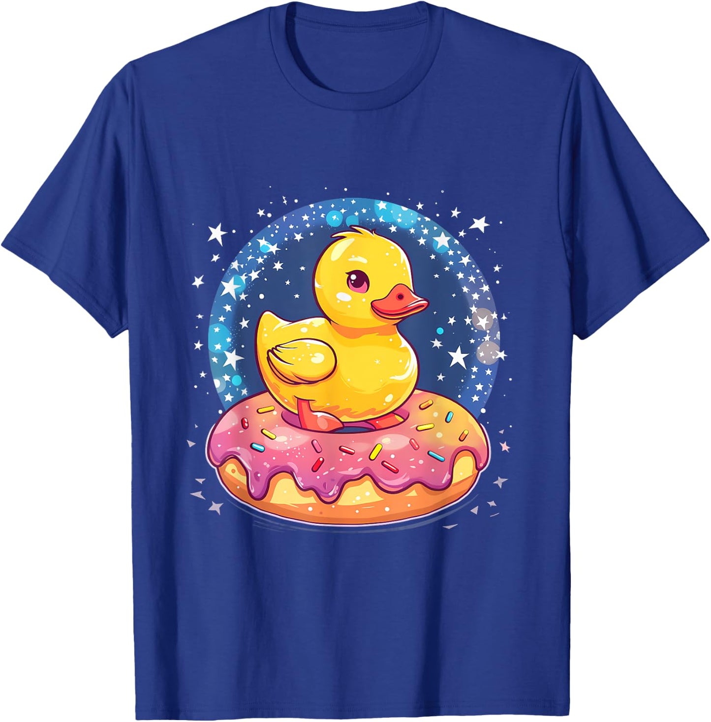 Rubber Duck Donut Watercolor Rubber Duckling Duck Lover T-Shirt - T-Shirt | Royal