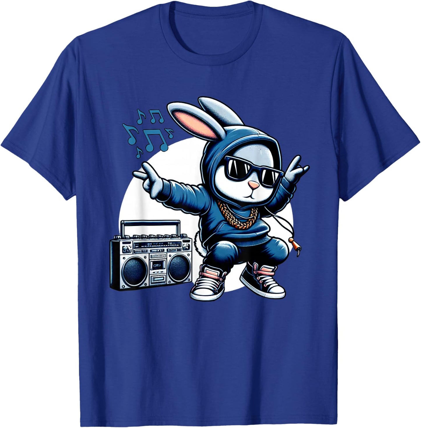 Thug Bunny Gangster Rabbit Break Dancing 80's Dance Rabbit T-Shirt - T-Shirt | Royal