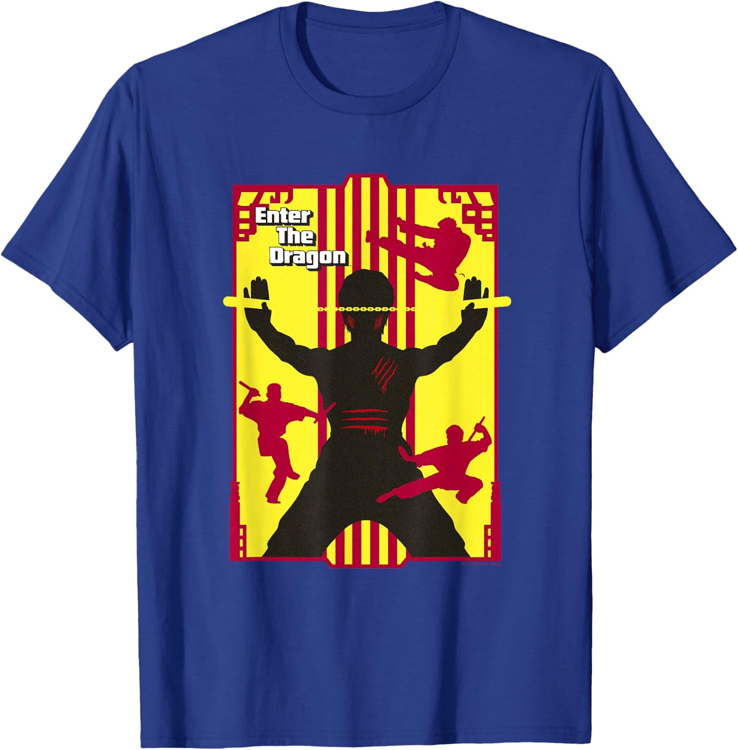 WB100 Enter the Dragon Bruce Lee Vintage Martial Artist T-Shirt - T-Shirt | Royal
