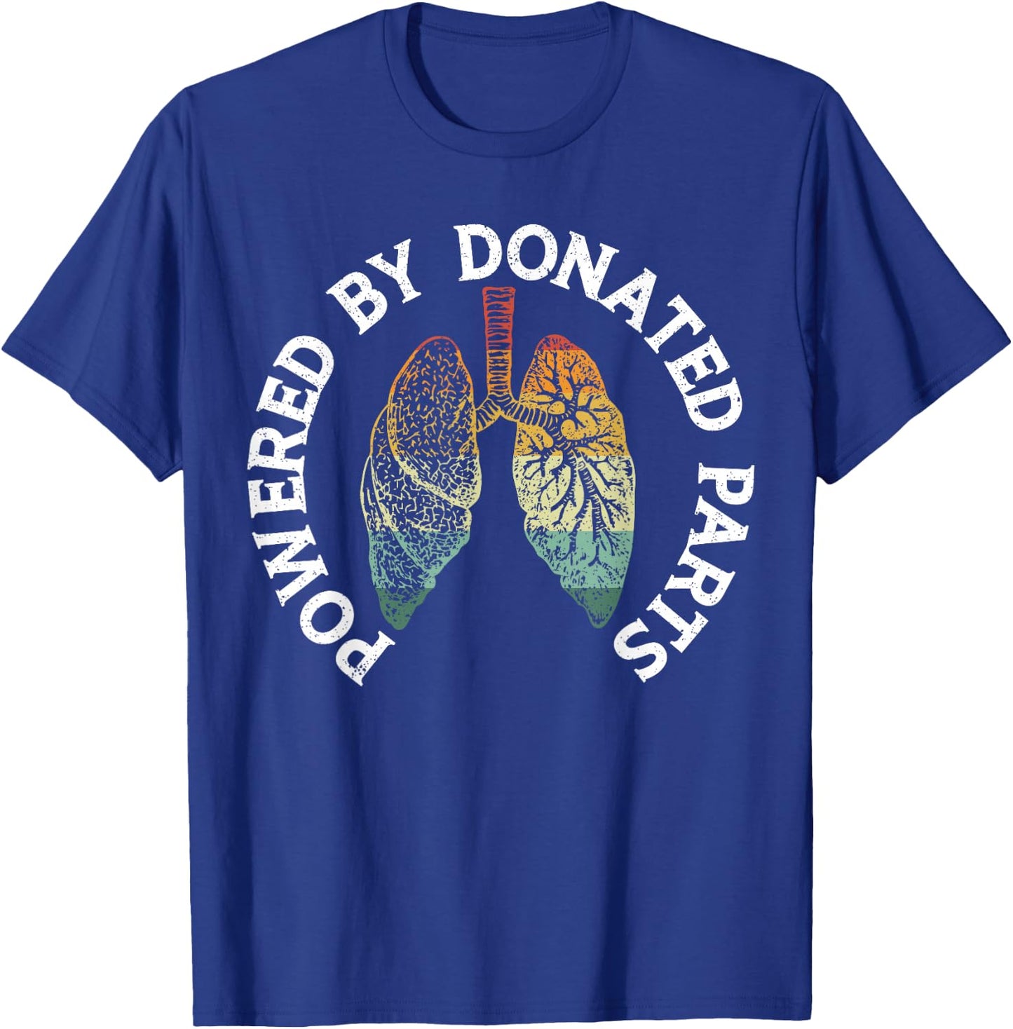Organ Transplant SteMi Apparel Powered By Donated Parts Lung Transplant Warrior T-Shirt - T-Shirt | Royal