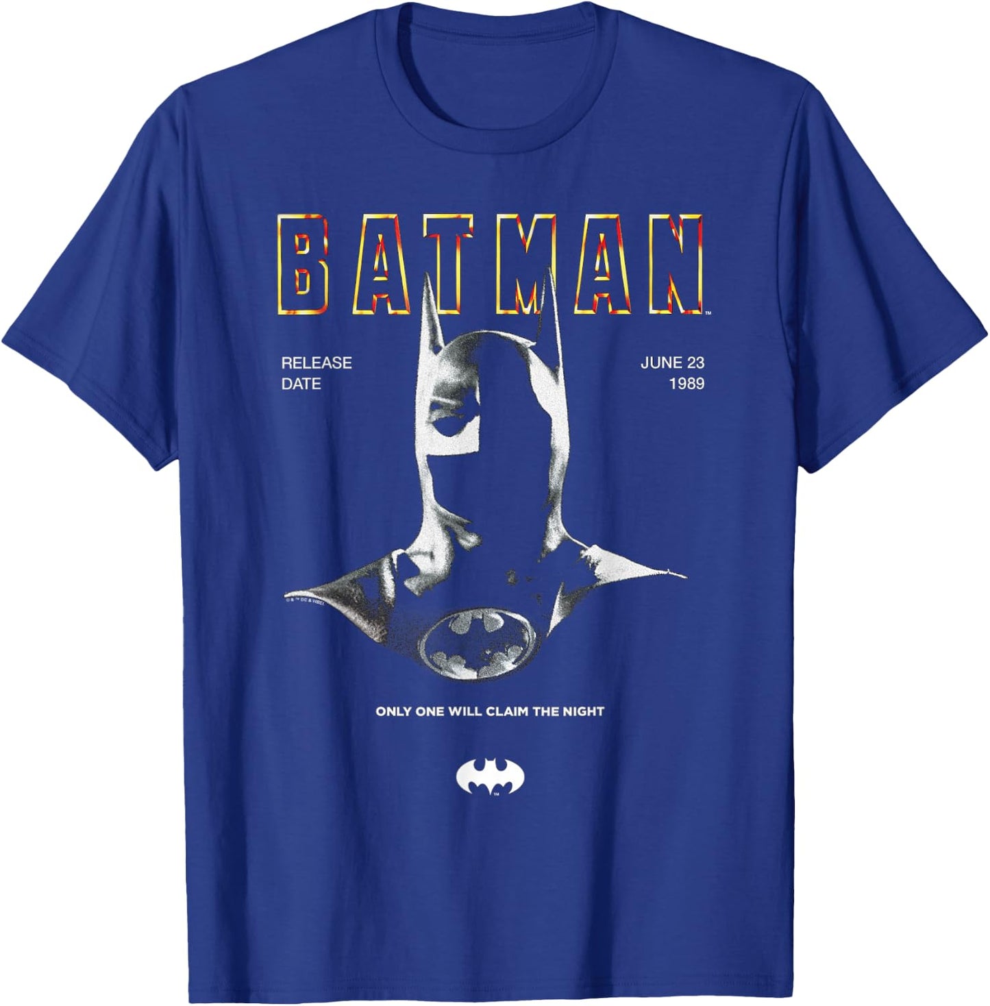 Batman 1989 Cowl 85th Anniversary T-Shirt - T-Shirt | Royal